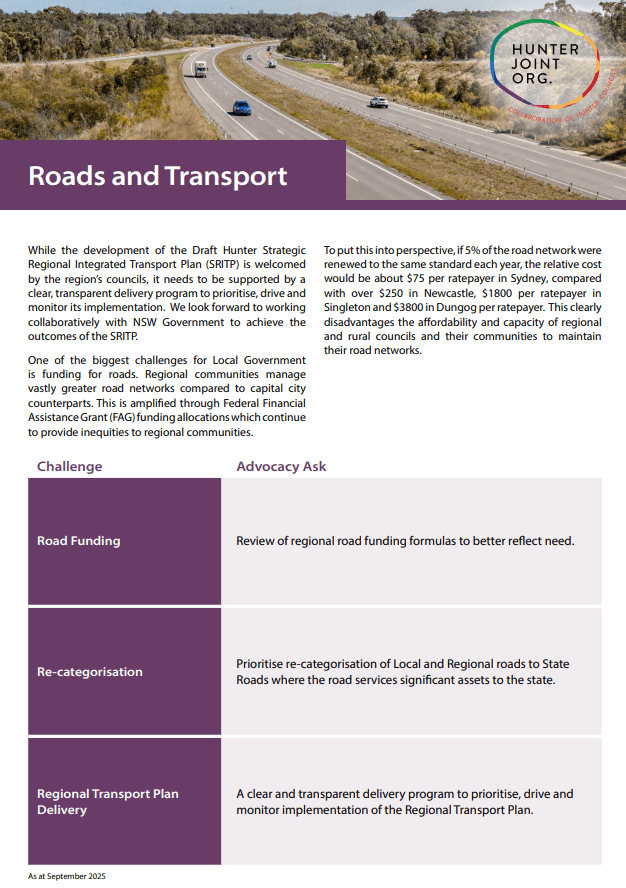Factsheet Roads and Transport