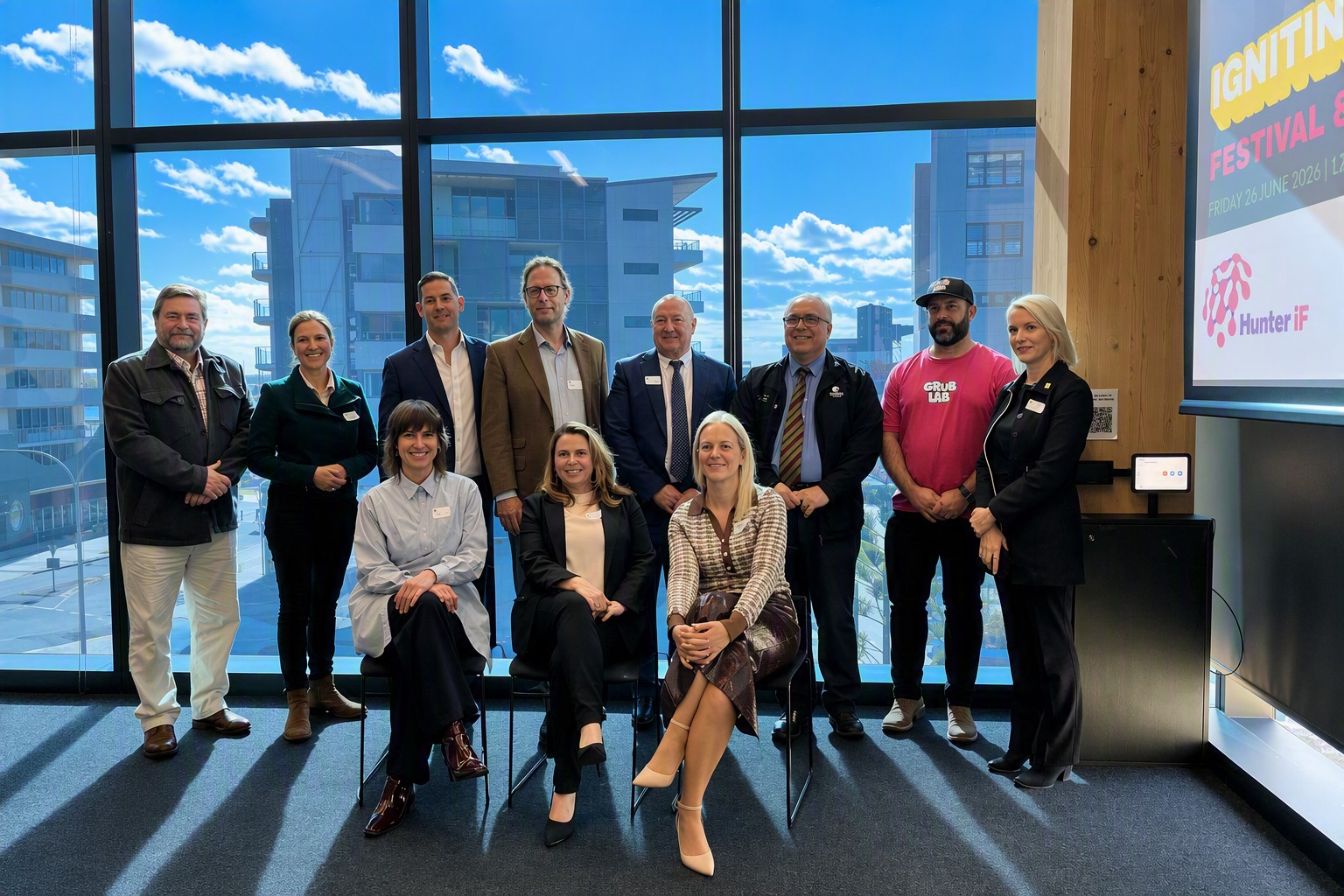 Image of Hunter Mayors and members of local innovative businesses