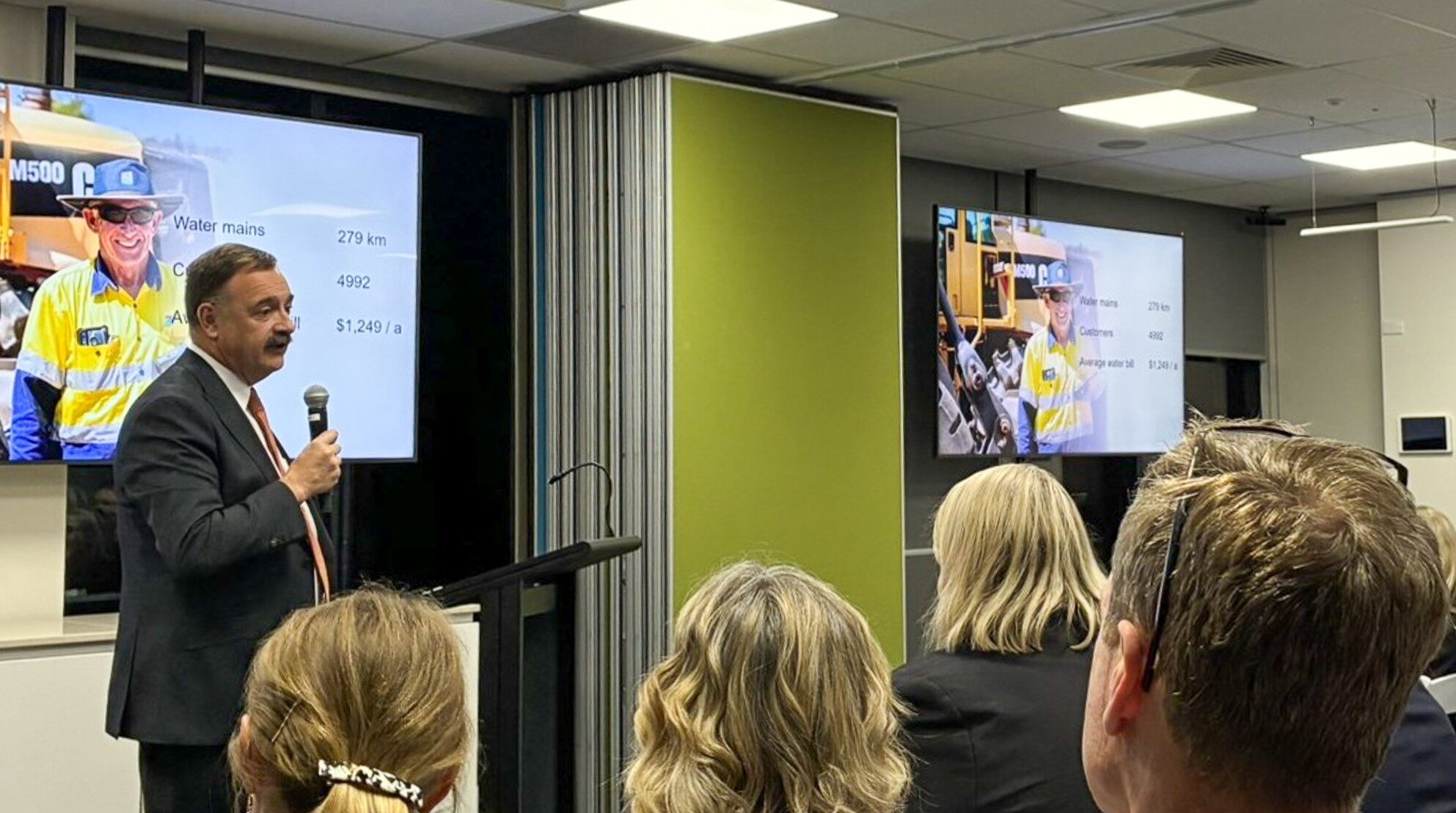 Upper Hunter Shire General Manager Greg McDonald presenting